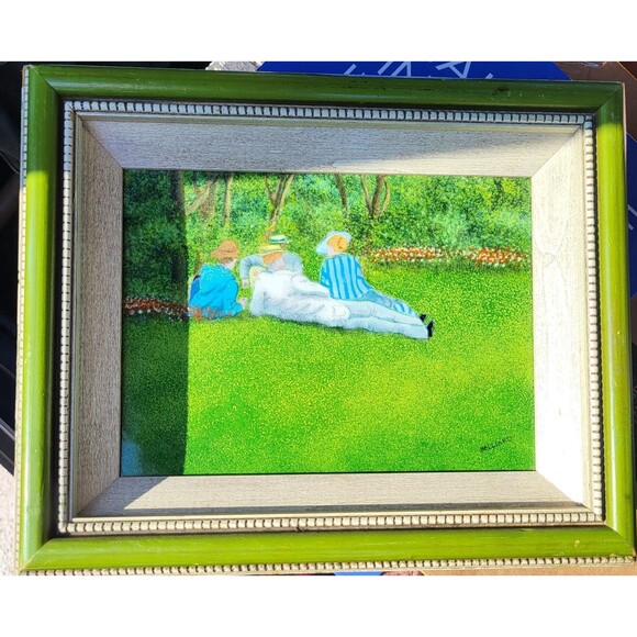 Daniel Belliard Signed Green Painting Enamel on Copper - Picture 2 of 14